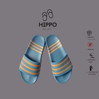 HippoBasic Dép nam adidas Mẫu mới nhất Hot 2025, Dép Quai Ngang đế cao su non Form dáng thể thao chống nước chống hôi