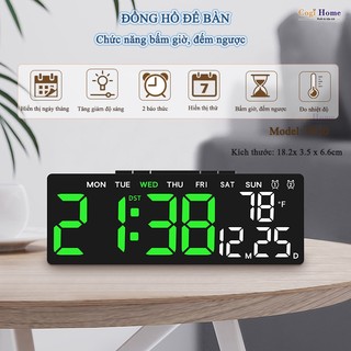  Đồng Hồ Báo Thức Để Bàn Đồng Hồ LED Để Bàn Decor 
