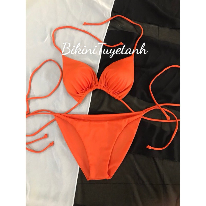 Bikini, Áo Tắm 2 Mảnh Tam Giác Basic Bèo Dây Dài Tự Do Tự Tạo Kiểu (Bộ Sưu Tập Bikini Hot Trend) | BigBuy360 - bigbuy360.vn