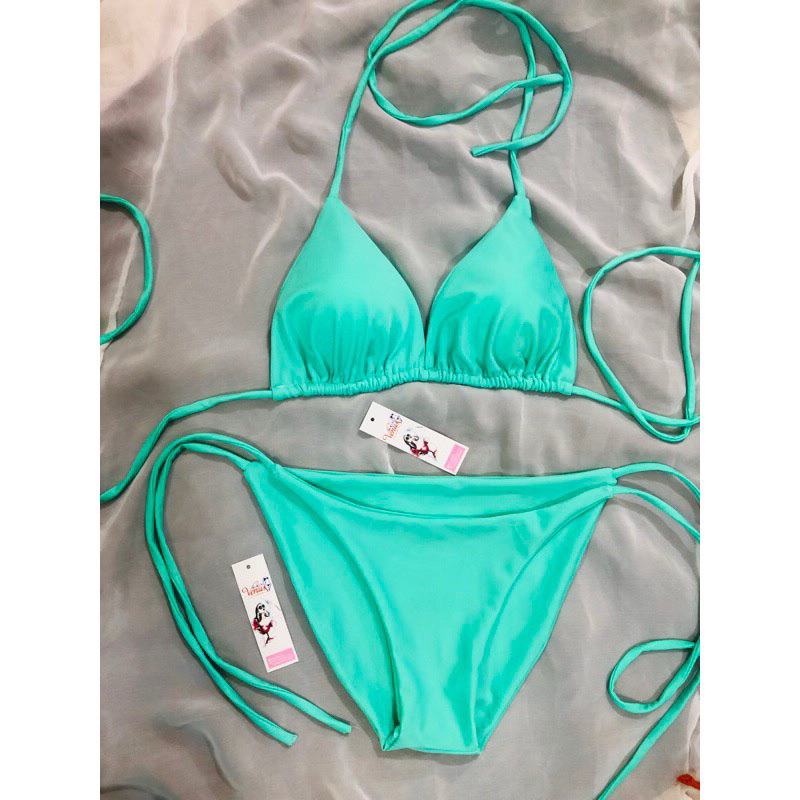 Bikini, Áo Tắm 2 Mảnh Tam Giác Basic Bèo Dây Dài Tự Do Tự Tạo Kiểu (Bộ Sưu Tập Bikini Hot Trend) | BigBuy360 - bigbuy360.vn
