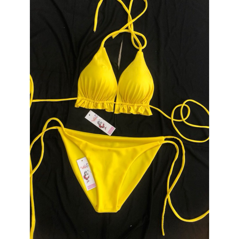 Bikini, Áo Tắm 2 Mảnh Tam Giác Basic Bèo Dây Dài Tự Do Tự Tạo Kiểu (Bộ Sưu Tập Bikini Hot Trend) | BigBuy360 - bigbuy360.vn