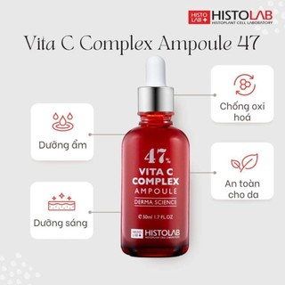 Tinh Chất Dưỡng Trắng Da HISTOLAB Vita C Complex Ampoule 47% Serum Tăng Sinh Collagen, Căng Bóng Da