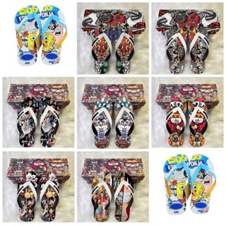 Dép tông lào hoạt hình , dép kẹp nam 3D xỏ ngón nhiễu mẫu cao cấp