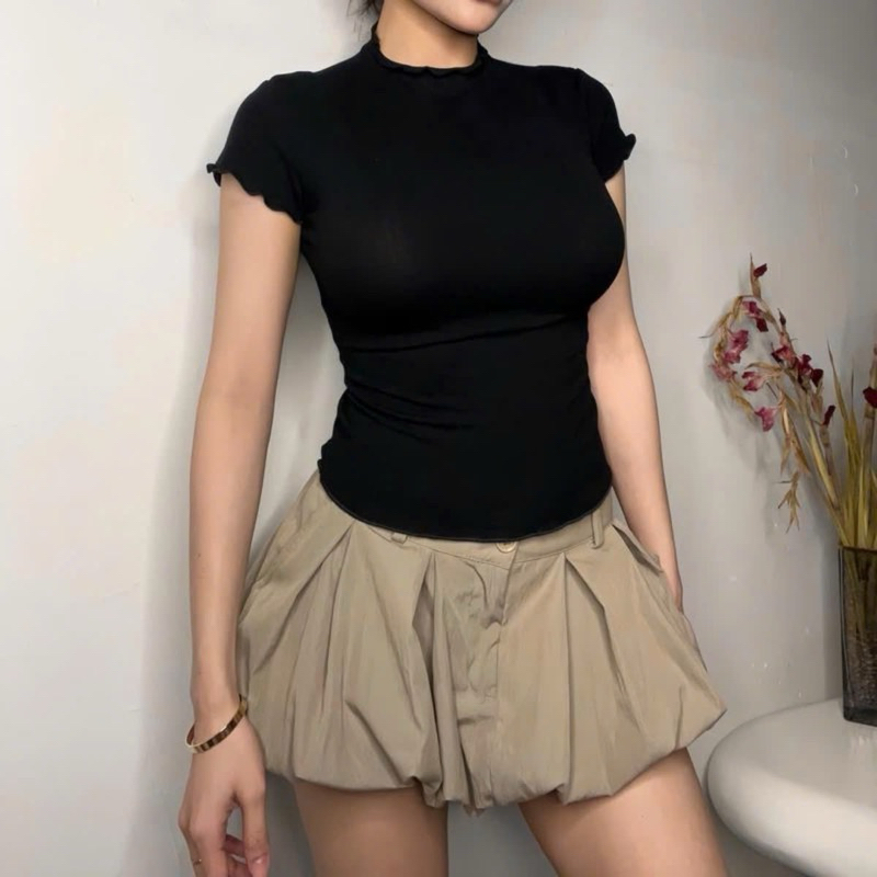 Quần Bí Phồng Cạp Trễ TRANGCLOTHINGG Quần Giả Váy Hack Dáng | BigBuy360 - bigbuy360.vn