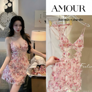  Đầm mặc nhà gợi cảm quyến rũ kèm chíp AMOUR _ SP405 Váy ngủ ren xinh Đầm mặc nhà gợi cảm quyến rũ kèm chíp 