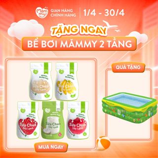Combo 5 gói sữa chua Mămmy sấy đủ vị: nguyên chất, táo, tổ yến, dâu, chuối cho bé từ 6 tháng tuổi - 20 gram