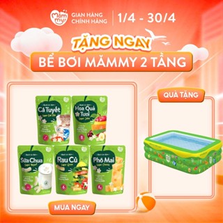 Combo 5 bánh ăn dặm Mămmy vị rau củ, phô mai, trái cây, cá tuyết, sữa chua giòn tan, vừa tay bé gói 25g