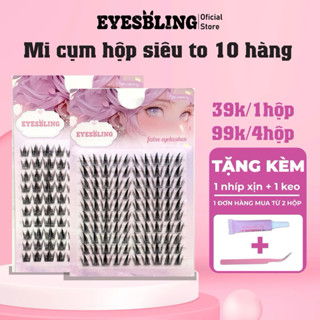 Mi giả cụm 10 hàng 99k 4 hộp, tặng keo nhíp khi đơn mua từ 2 hộp cho mỗi đơn Eyes Bling siêu tự nhiên tái sử dụng