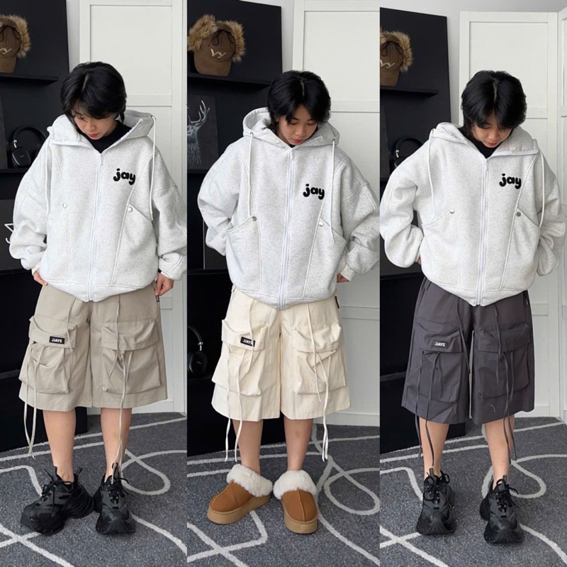 Quần short Kaki POCKET Túi hộp Tag JJAYS Form Lửng Unisex Nam, nữ 🖤 Jaystoree | BigBuy360 - bigbuy360.vn