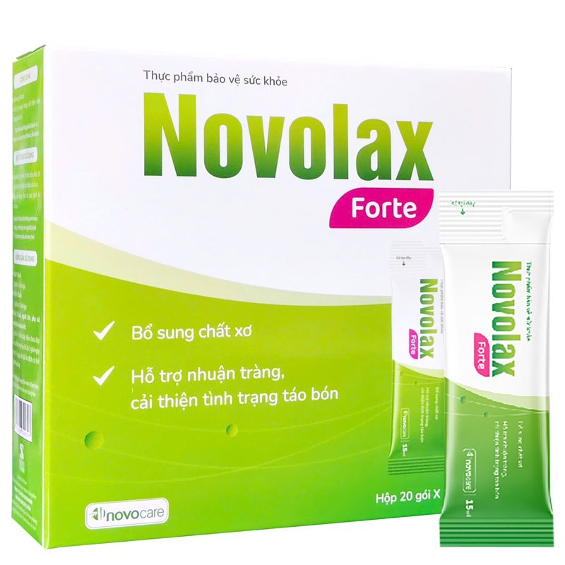 Novolax forte– bổ sung chất sơ, giảm táo bón, tốt cho tiêu hóa hộp 20 gói