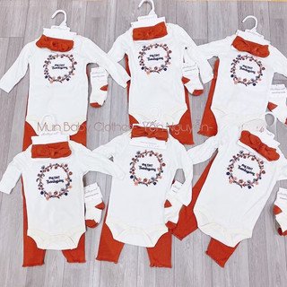 MS108 Set 4ct đồ bộ cho bé gái (ảnh shop chụp thật)