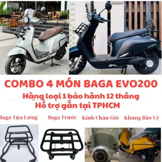 Combo 4 Món Baga Xe Điện VinFast Evo200 : Baga Trước + Baga Sau + Khung Bảo Vệ + Kính Chắn Gió. Baga evo200