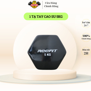 Tạ Tay Bọc Cao Su 5kg - Thiết Kế Cạnh Vuông Chống Lăn, ( 1 cục )