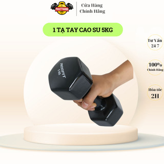 Tạ Tay Bọc Cao Su 5kg - Thiết Kế Cạnh Vuông Chống Lăn, ( 1 cục )