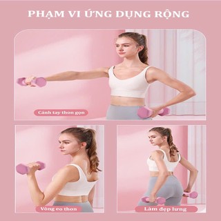 Tạ Tay Bọc Cao Su 5kg - Thiết Kế Cạnh Vuông Chống Lăn, ( 1 cục )