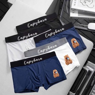 COMBO 5 Quần Lót Nam Boxer In Hình Capybara Thun Lạnh Sợi Tự Nhiên Cao Cấp D15