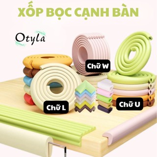 Cuộn Xốp Bọc Cạnh Bàn, Tủ Giường Bếp, Góc Nhọn, Gầm Cầu Thang Dài 2 Mét Chữ L U W An Toàn Cho Bé