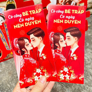 Xấp 6 Bao Lì Xì Cưới Lì Xì Bưng Quả, bê tráp, trao duyên cưới hỏi