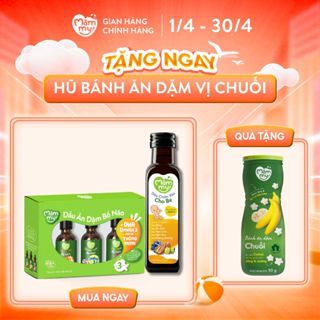 Combo 3 dầu ăn dặm bổ não 30ml Mămmy và chai dầu chiên xào đầy đủ dinh dưỡng cho bé từ 6 tháng