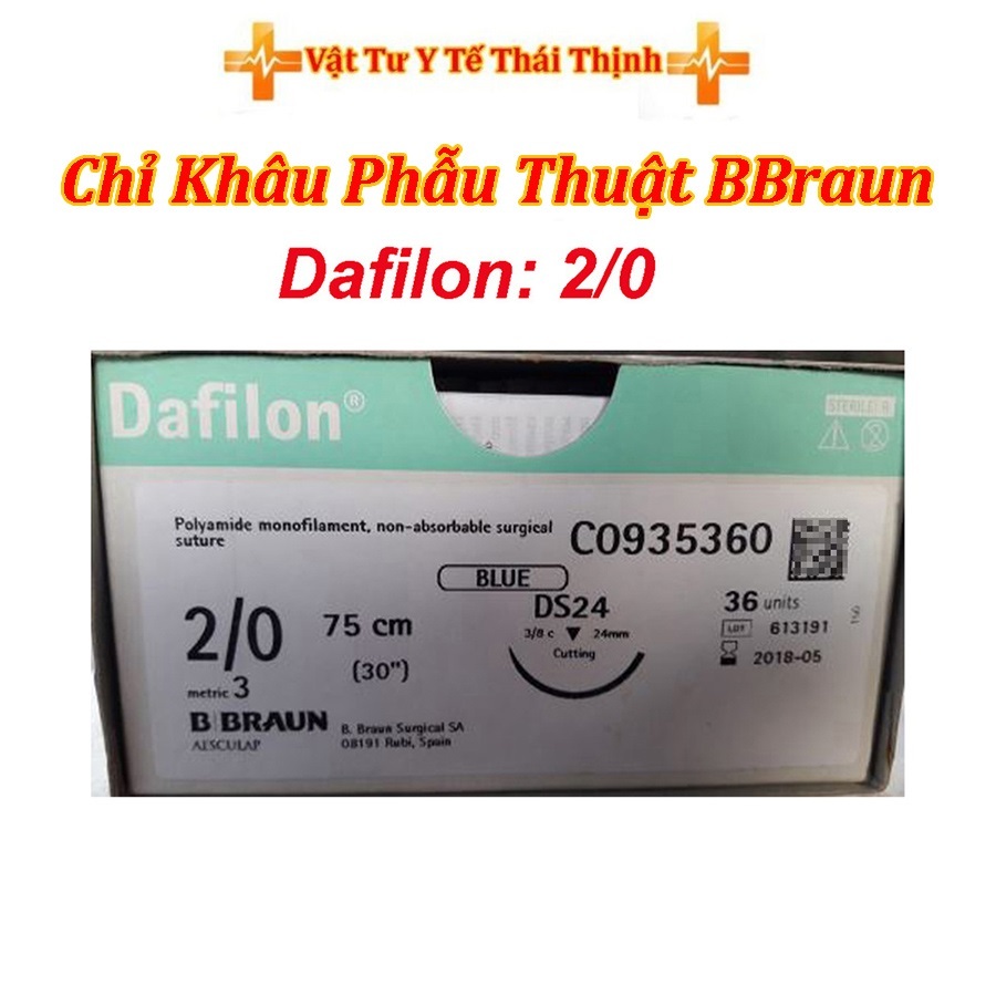 Chỉ Khâu Phẫu Thuật BBraun Dafilon 2/0