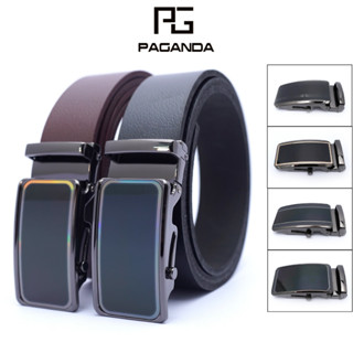 Thắt lưng nam cao cấp , dây lưng nam da bò nguyên tấm Paganda PG-B1L05 khóa lăn tự động