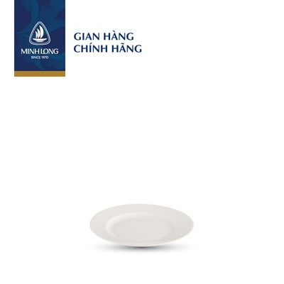 Dĩa Tròn Sứ Minh Long - Jasmine Ly's - Trắng Ngà (Logo Ly's)