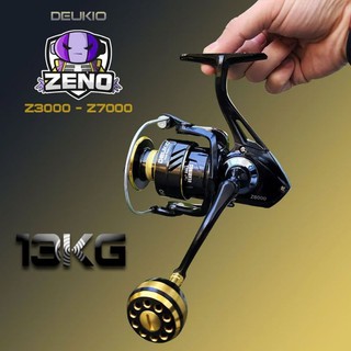  Máy câu cá Deukio ZENO núm độ cao cấp tải cá lớn máy câu cá kim loại 