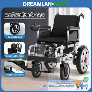 Xe lăn điện gấp gọn Pin axit chì 24V12A Dùng tay và điện hai công dụng