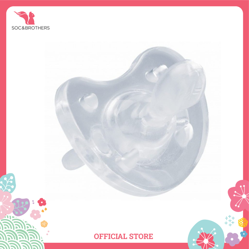 Ti ngậm Chicco Silicon Physio Soft trắng cho bé