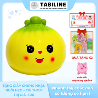Heo đất ống tiết kiệm tiền lỗ tròn bánh màn thầu xinh xắn siêu cute đáng yêu LD07 - TABILINE