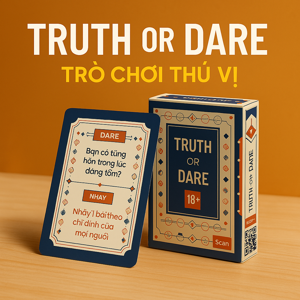 Bộ bài Drinking Game Thách hay thật “Truth or Dare 18 -” Thẻ Bài BoardGame 50 lá Thú Vị
