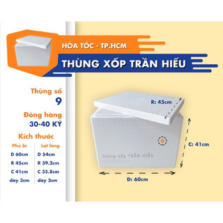 thùng xốp size số 9 : 40 Ký , thùng xốp giữ nhiệt,thùng mút mới