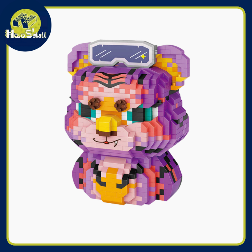Bộ Mô Hình Lắp Ráp Fancy Tiger, Đồ Chơi Cho Bé Xếp Hình Hổ Tím 3D LOZ Nanoblock | HaoS_stall