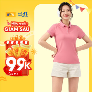 [SALE] Áo thun nữ YODY polo thể thao, cổ bẻ, vải airycool thoáng mát, thấm hút tốt, co giãn SAN5002