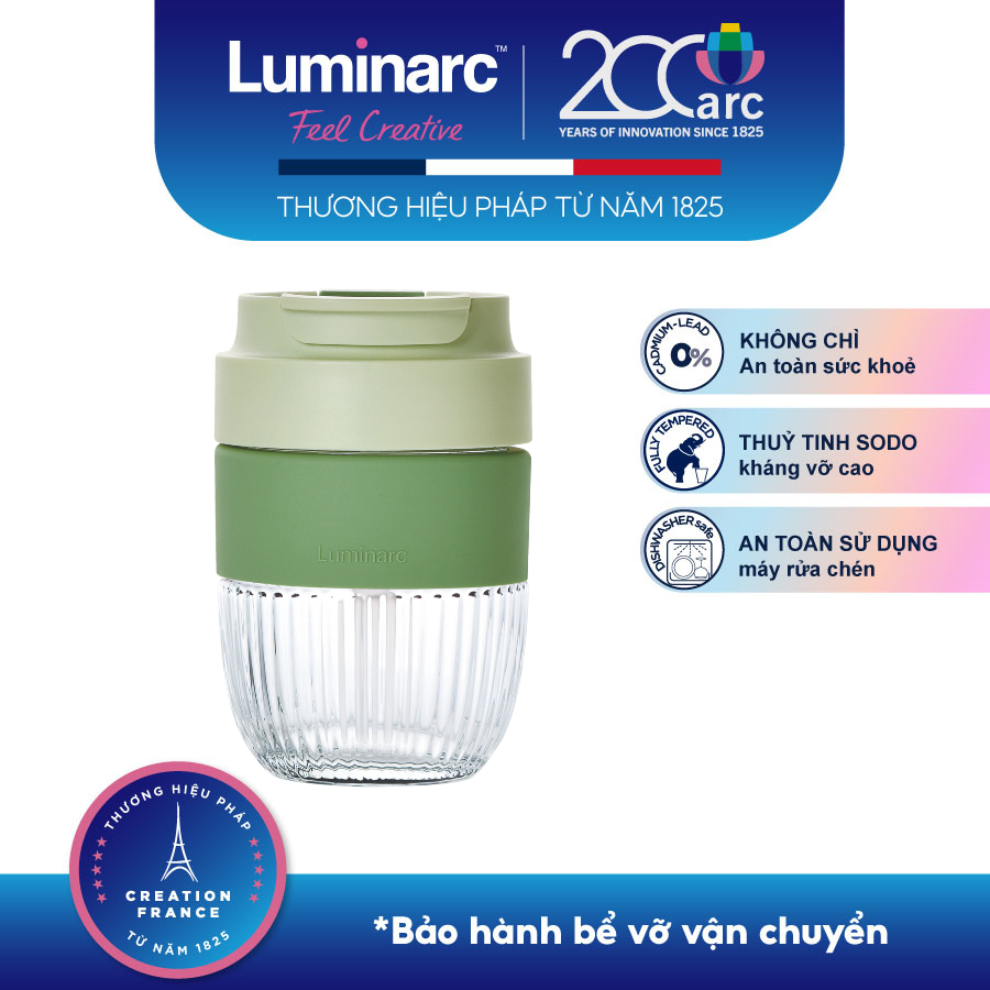 Ly Thuỷ Tinh Văn Phòng Có Nắp Luminarc 350ml