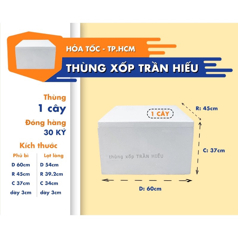 thùng xốp 1 cây ( 60x45x37cm ),thùng xốp giữ nhiệt,thùng mút xốp mới