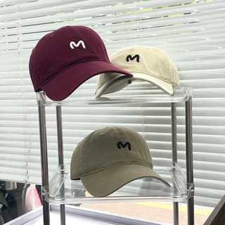 Mũ Lưỡi Trai Nam/Nữ Thêu chữ M, Phong Cách Basic Unisex  (kèm ảnh thật shop chụp)