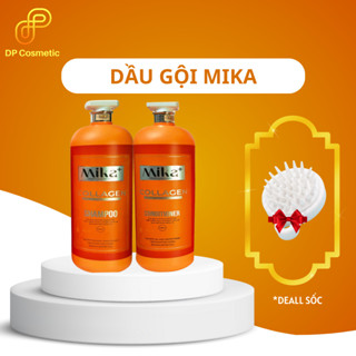  Cặp Dầu Gội Xả Collagen MIKA phục hồi hư tổn cho da đầu dầu ngăn gàu dầu gội collagen 