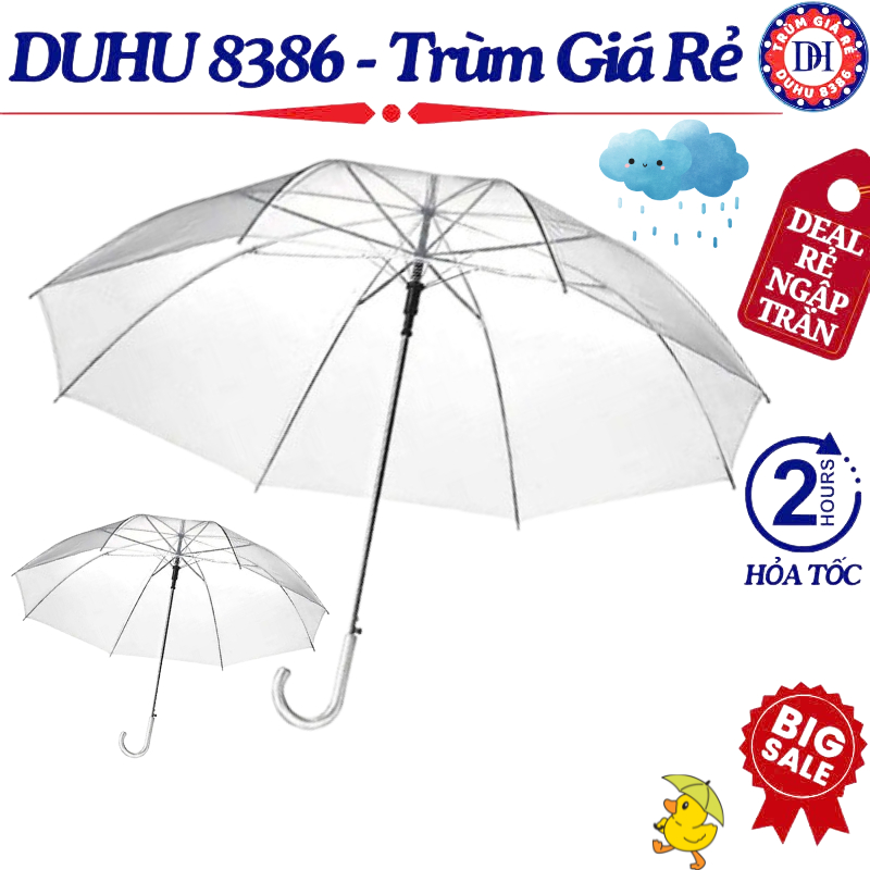  Dù Trong Suốt Cầm Tay Gấp Gọn Ô Trong Suốt Bền Đẹp Che Mưa Chụp Ảnh Thời Trang Phong Cách Nhật Bản 