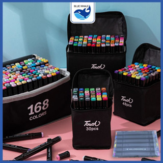 Bút Màu Marker Touch 48-168 Bút Chuyên Nghiệp Kèm Túi Vải Họa Cụ Tô Màu Dạ Vẽ Tranh Anime