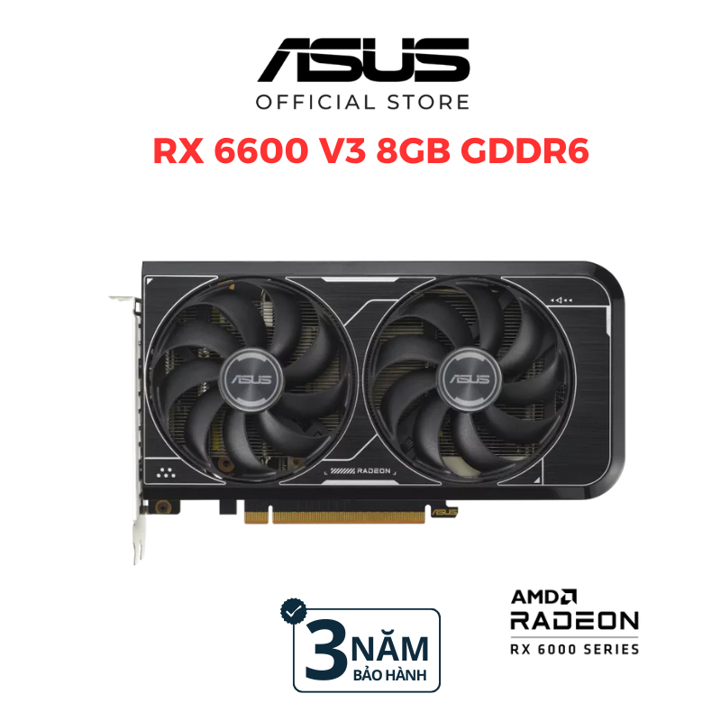 Card màn hình ASUS Dual Radeon RX 6600 V3 8GB GDDR6 | DUAL-RX6600-8G-V3 | 128 bit | 500W