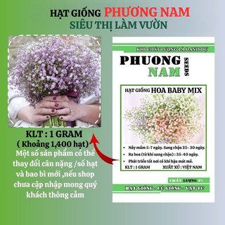 1 gram - hạt giống hoa baby mix phương nam