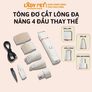 Tông Đơ Cắt Lông Chó Mèo Đa Năng 4 in 1 - Tông Đơ Cạo Lông Cắt Lông Toàn Thân Cho Chó Mèo