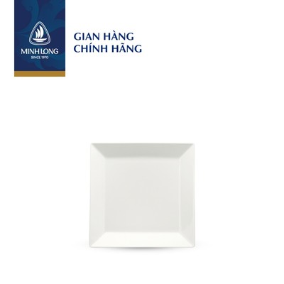 Dĩa Vuông Lá 18 cm - Sứ Cao cấp Minh Long - MISC-ASSORTMENT LYS - Trắng Ngà