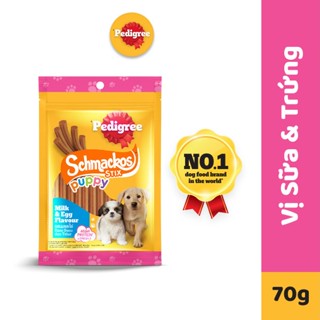 Pedigree Schmackos Bánh thưởng dạng que cho chó con - vị Sữa và Trứng - 70g