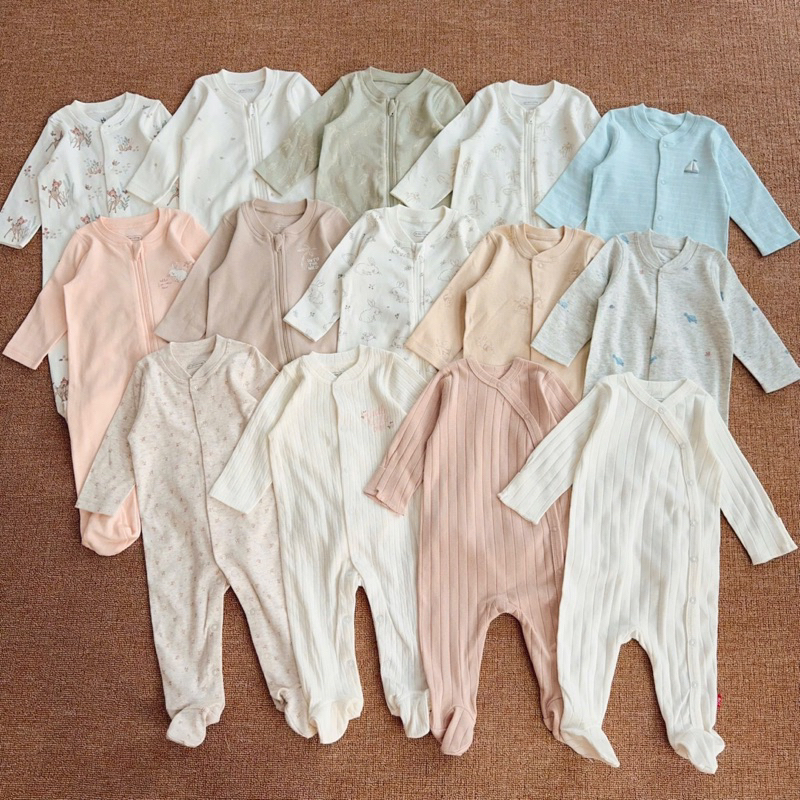 [ Xả kho] Sleep suit body sleep MUJI chuẩn hãng xuất dư xịn, chất liệu 100% siêu mềm cho bé trai bé 