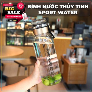 Bình nước chống nóng lõi thủy tinh Bình thủy tinh kèm túi đựng dung tích 750/1000/1200/1500ml