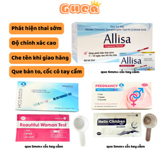   Che Tên  Que thử thai Allisa chính xác cao tiện dụng bản to 4mm cốc có tay cầm 