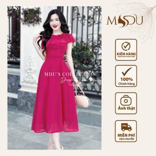 Váy Tơ Óng Mềm Mại MDU4157 Với Gam Màu Hồng Sen Nổi Bật Từ MDU K32-D2-1