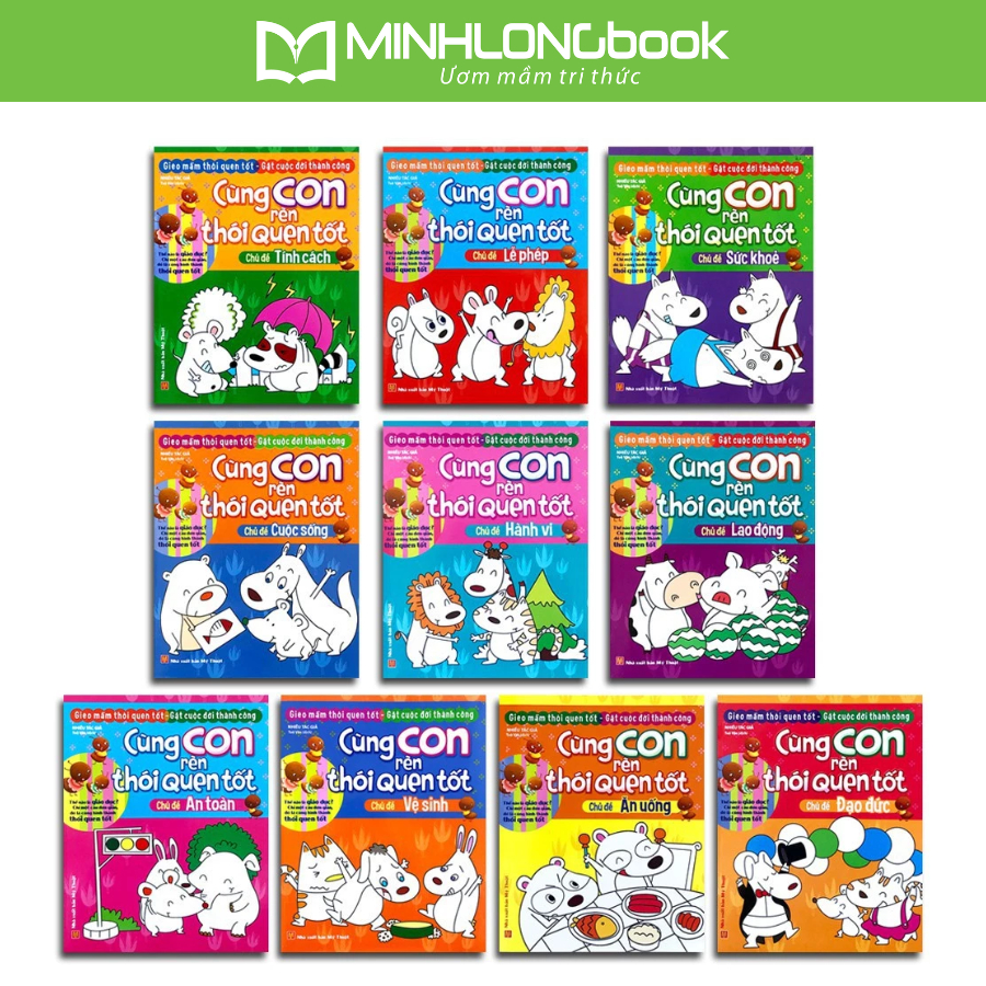 Sách: Combo Cùng Con Rèn Thói Quen Tốt (10 Cuốn)